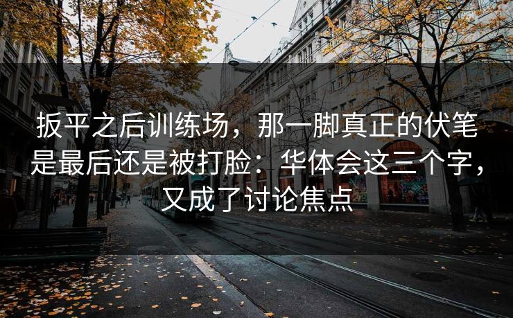 扳平之后训练场，那一脚真正的伏笔是最后还是被打脸：华体会这三个字，又成了讨论焦点
